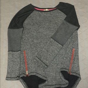 Grey abs black sweater